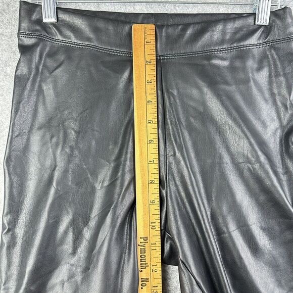 Express Faux Leather Pull On Pants Womens Small Black Skinny City Goth Leggings - Picture 14 of 14